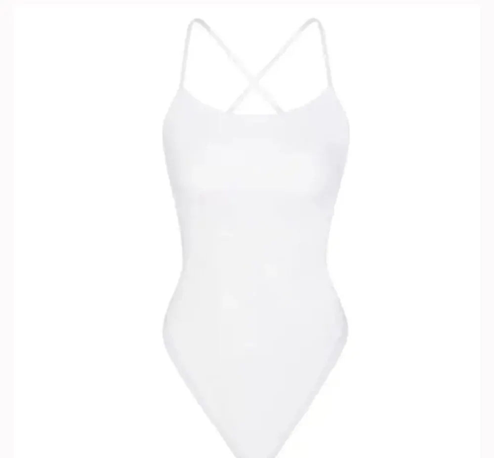 Skims Recycled Swim Cami One Piece Swimsuit Snow medium